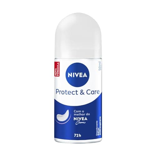 NIVEA Desodorante Roll-on Protect & Care 50ml - Cuidado e Proteção por 72h com o melhor do NIVEA creme