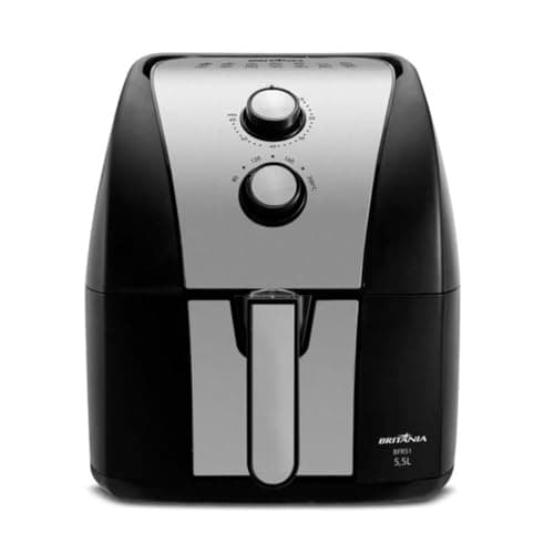 Fritadeira Air Fryer Britânia 5,5L 1500W Gold BFR51 220V em fundo branco