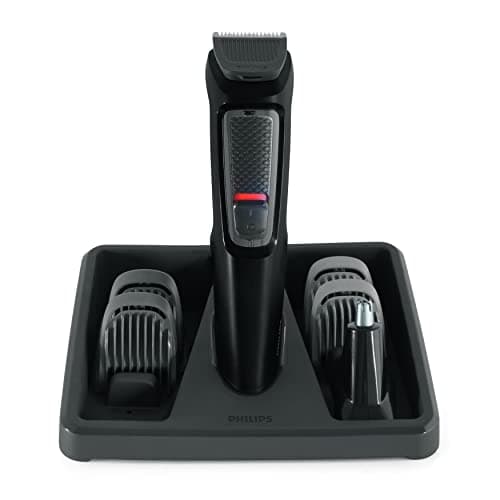 Aparador de Pelos 6 em 1 Philips Series 3000 MG3711/15 Multigroom Bivolt - máquina de barba com 6 Acessórios
