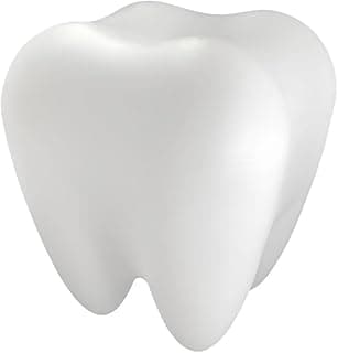 Luminária de mesa em forma de dente branco para decoração de consultório odontológico