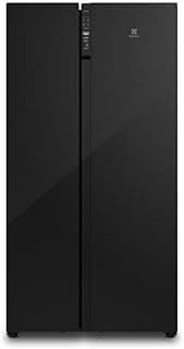 Geladeira Electrolux Frost Free Inverter 531L Efficient AutoSense Side by Side Vidro Preto