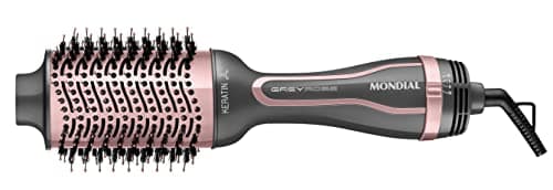 MONDIAL Escova Secadora Keratin, Bivolt, 1200W, Grafite/Golden Rose - ES-11-BI