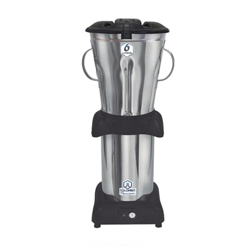 Liquidificador industrial 6 litros 1200w inox com jarra de aço e base preta