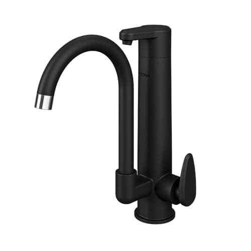 TORNEIRA DE MESA BICA MÓVEL COM PURIFICADOR ALLURE VITALITÉ PRETO FOSCO