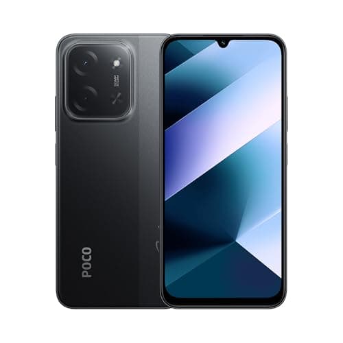 Smartphone Xiaomi POCO C85 Preto 8GB RAM 256GB ROM - Imagem frontal e lateral