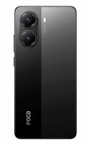 Verso do smartphone Xiaomi POCO X7 Pro 5G, câmera dupla, design preto com gradiente, marca POCO