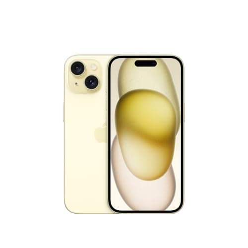 iPhone 15 128 GB cor amarela em fundo branco