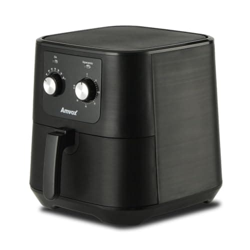 Fritadeira de ar Amvox ARF 1255 M preta, 7L, 110V