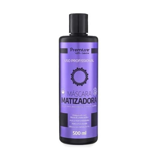 Premisse Máscara Matizadora para Cabelos Loiros, Descoloridos e Grisalhos 500ml, Uso Profissional, com Aminoácidos