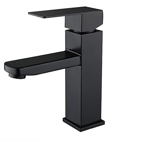 Torneira Banheiro Lavabo Preta Misturador Monocomando Aço Inox 304 - Brinovar