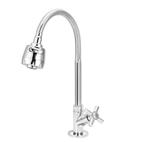 Torneira Cozinha Abs Mesa/Bancada Tubo Gourmet Flexível 1/4v