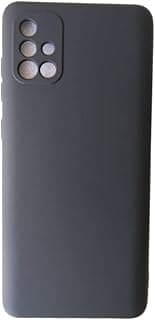 Capa preta de silicone para Samsung Galaxy A71
