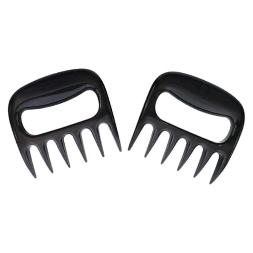 Desfiadores para churrasco, garfo de carne preto, 2 peças, desfiadores de carne para churrasco, desfiadores de carne pretos, utensílios de churrasco, desfiadores de carne afiados, desfiadores de carne para grelhar