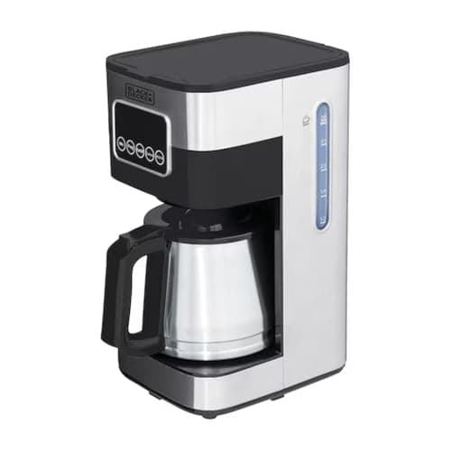 BLACK+DECKER Cafeteira Elétrica 220 V Inox, Filtro Permanente e Lavável, Capacidade 1,5 L, Ate 38 Cafézinhos, Painel Digital, Modelo CM350G-B2