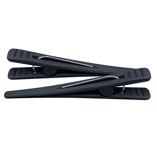 CLIPS PLASTICO PRETO DE CARBONO SUPORTA 180 GRAUS C/12 UNIDADES