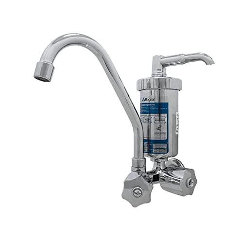 Torneira Com Filtro e Bica Movel Metal Com Copo Abs Acabamento C50 Parede 1/2x3/4