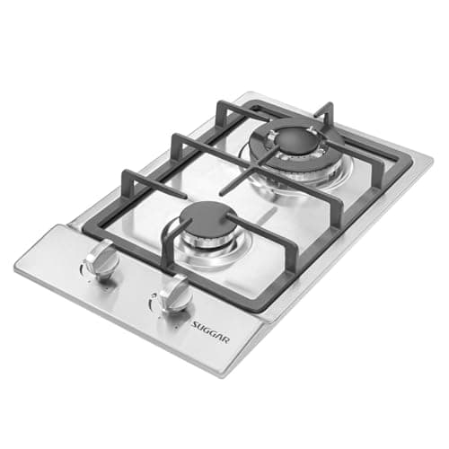 Cooktop de mesa Suggar com duas bocas em aço inoxidável