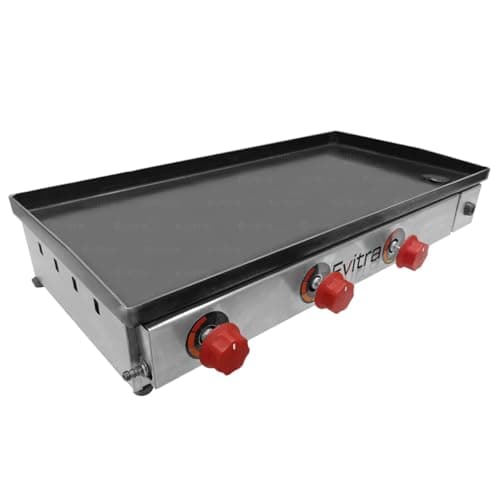 Chapa em aço inox para grelhar lanches 70x35 cm - alta resistência e durabilidade