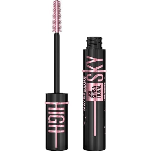 Maybelline NY Lash Sensational Sky High Cosmic Black, Máscara de Cílios Lavável com Extrato de Bambu e Escova Flexível para Alongamento Sem Limites, Pigmento Preto Intenso, Edição Especial, 7,2ml