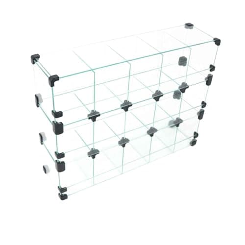 Baleiro Expositor Preto de Vidro - 0,60 x 0,45 x 0,15m