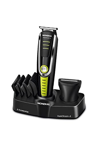 MONDIAL Aparador de Pelos Super Groom 06, Preto/Verde, 6W, Bivolt - BG-04
