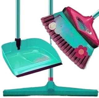 Kit Limpeza Pesada Completo Vassoura, Rodo e Pá com para Casa e Pisos Diversos