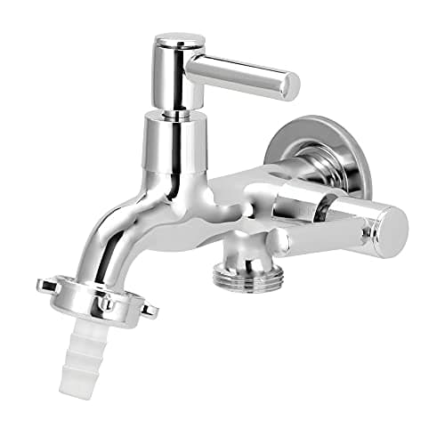 Torneira Tanque/maquina 2 Saídas Alavanca Metal Cromado 1/4v
