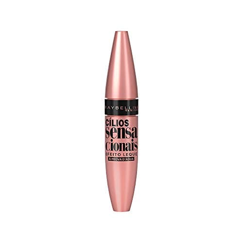 Maybelline NY Cílios Sensacionais Máscara de Cílios À Prova d'Água, Efeito Leque com Volume e Definição, Longa Duração e Não Empelota, Cor Preto Intenso, 9,5ml