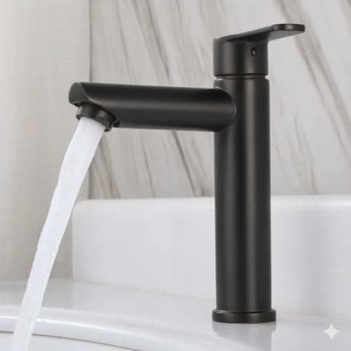 Torneira Bancada Pia Banheiro Inox Premium 1/4 de Volta – Design Moderno, Alta Durabilidade e Instalação Simples (Preta)