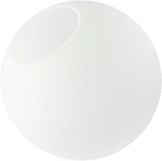 Esfera de vidro branco de 12 cm da marca Gimpo, com superfície lisa e brilhante, fundo branco.