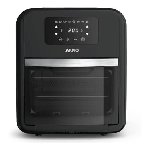 Fritadeira sem Óleo Airfryer Arno Oven & Grill Expert Forno Inox Digital 11L Preta 110V
