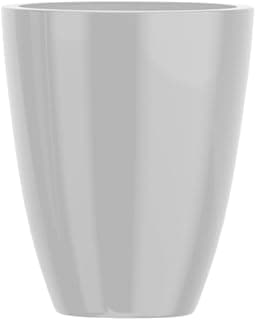 Vaso decorativo de fibra de vidro cinza claro 50x40cm