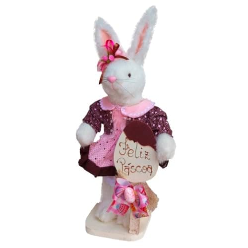 Coelha de Páscoa Chocolateira Artesanal 50cm