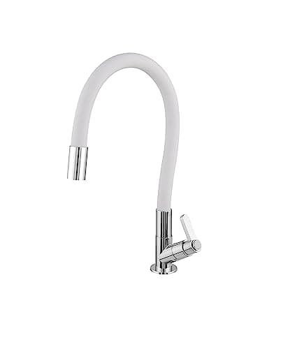Torneira Gourmet Flexível Para Cozinha Linha Color White Bancada