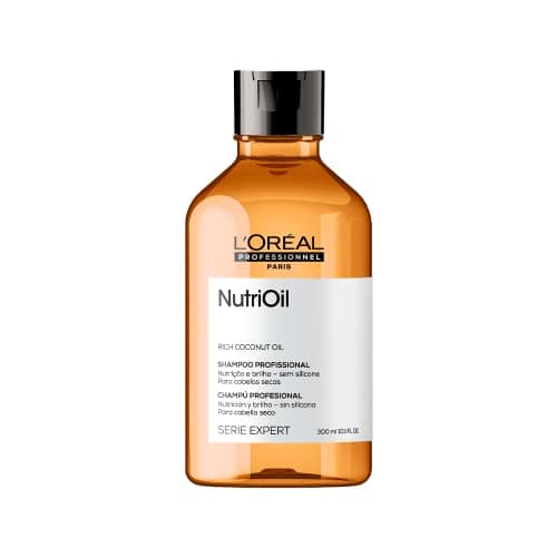 L'Oréal Professionnel NutriOil, Shampoo de Nutrição Intensa com Óleo de Coco, Ideal para Cabelos Secos e Sem Brilho, Limpeza Suave, Mais Maciez e Brilho 300ml