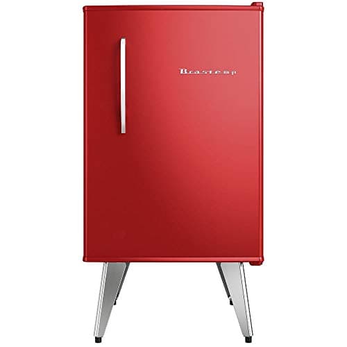 Frigobar BRASTEMP Retrô vermelho 76L 220V com design retrô e base metálica