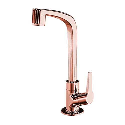 Torneira Lavatório Mesa Bica Alta Rose Gold Flatt 1195 F71 Lorenzetti