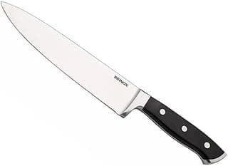 Faca chef Brinox Infinity 10 polegadas aço inox preta