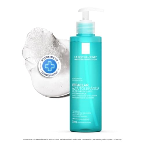 La Roche-Posay Effaclar Gel de Limpeza Facial Alta Tolerância, Purifica e Reduz a Oleosidade sem Ressecar, para Peles Oleosas e Sensíveis, Hipoalergênico