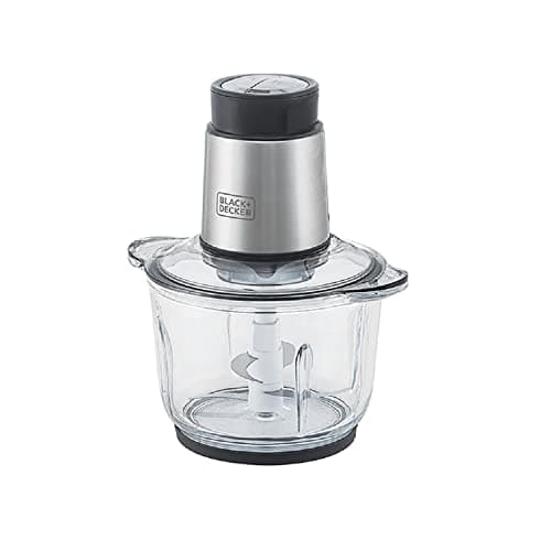 Processador de Alimentos BLACK+DECKER em Aço Inox com Tampa Preta