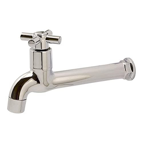 Torneira Pia Parede Fixa Abs Cromado 18cm Slim 1/4 V Cor:Prateado