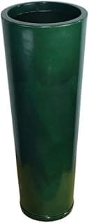 Vaso grande verde marmorizado em polietileno para plantas ou flores