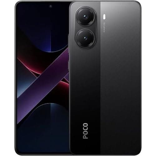 Smartphone Xiaomi Poco X7 Pro 5G NFC Black - Visão frontal com câmera dupla
