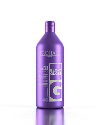 Máscara Matizadora Prohall Blond Gloss - Loiro Perolado, Neutraliza Amarelo, Hidratação Profunda, 500ml