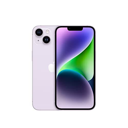 iPhone 14 512 GB Roxo - Visão frontal mostrando a tela OLED e o logotipo da Apple