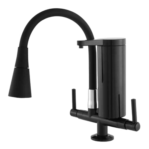 Torneira Gourmet Com Filtro Slim para Cozinha Preta de Bancada Mesa