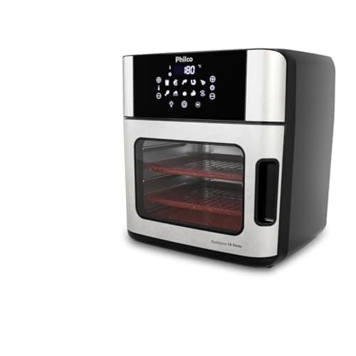 Fritadeira elétrica Philco 16L com painel digital, preto e prata, 127V