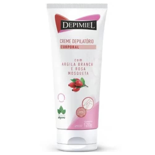 Depimiel - Cremoso Depilatorio Depimiel 120G Corporal Argila Branca/Rosa Mosqueta