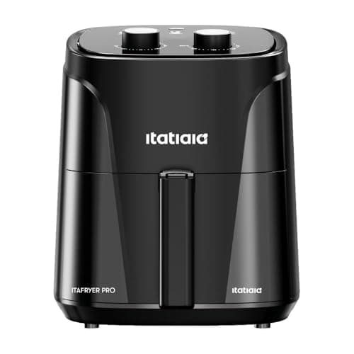 Fritadeira Air Fryer Itafryer Pro Itatiaia 4L, modelo preto, fundo branco