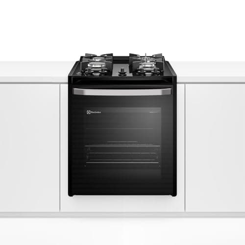 Fogão de Embutir Electrolux Preto Experience Mesa Vidro e VaporBake (FE4BB) Bivolt